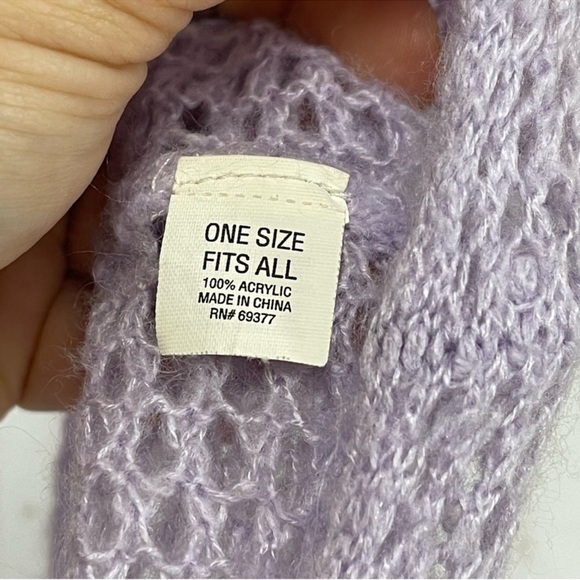 Purple Knit Infinity Scarf. 12” Wide by 72” Total Length - Picture 3 of 4